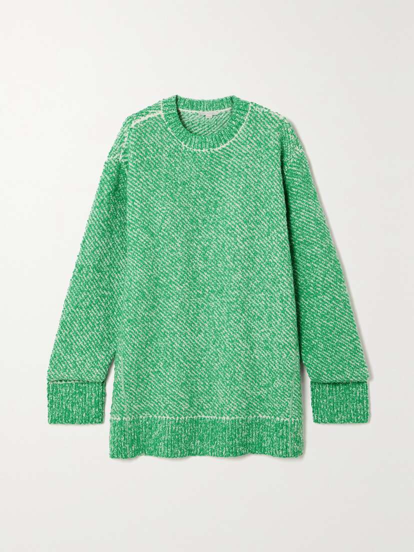 Stella McCartney Oversized Cotton-blend Bouclé Sweater - x large