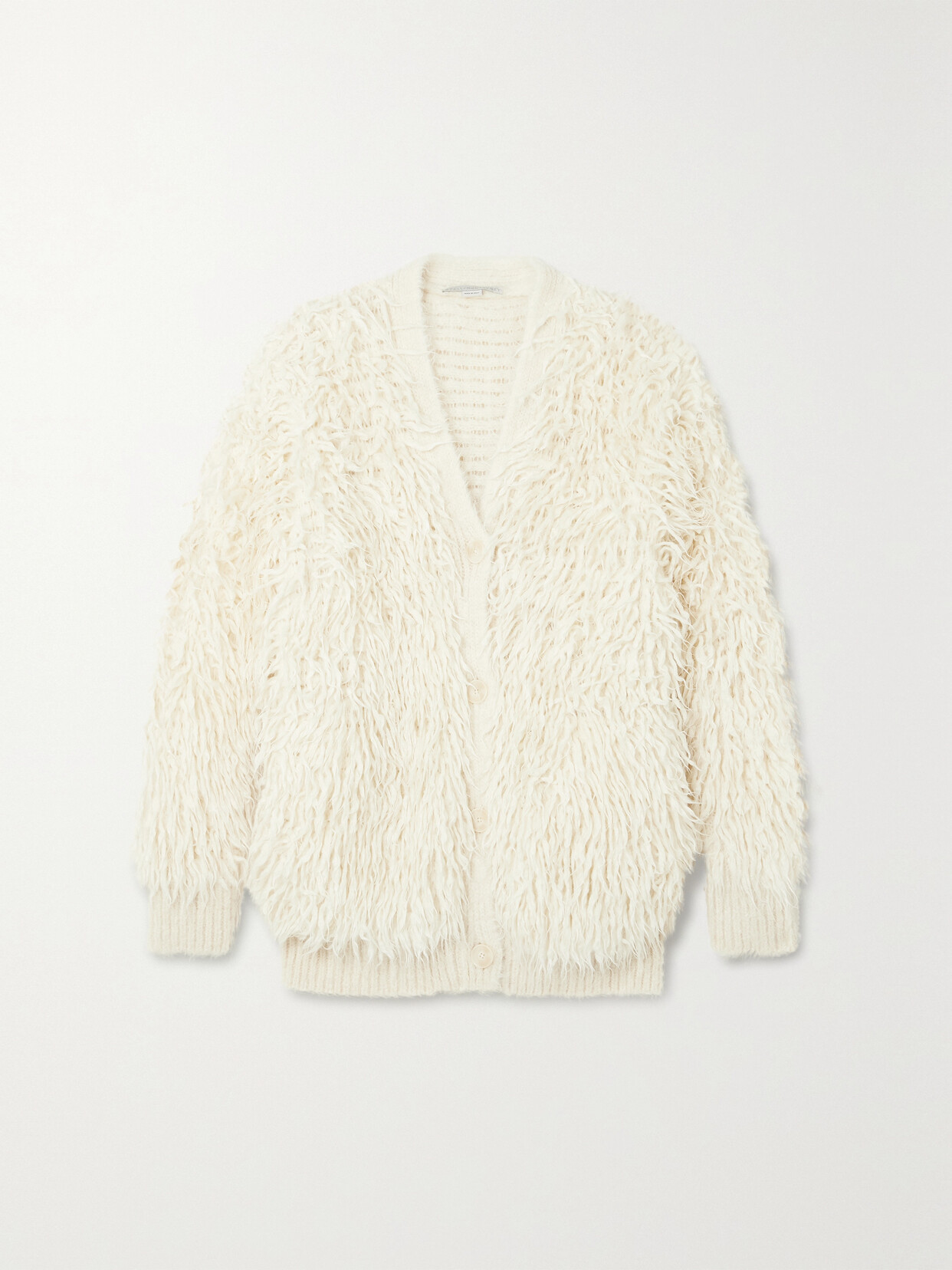 Stella Mccartney Oversized Alpaca And Wool-blend Cardigan In White