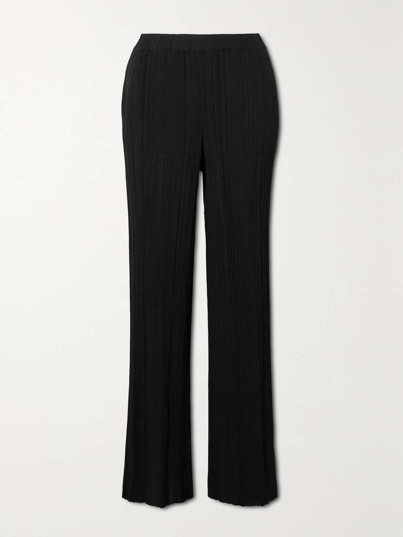 Stella McCartney Plissé-knit Straight-leg Pants - x large