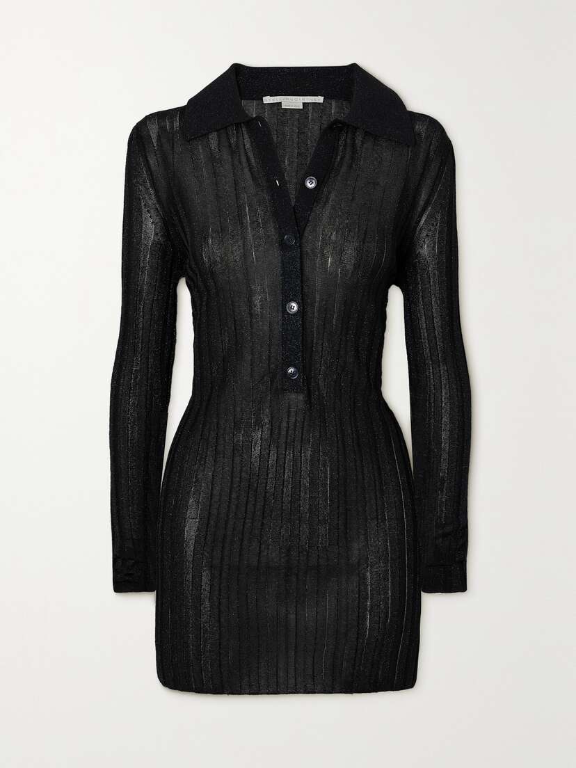 Stella McCartney Metallic Ribbed Lurex Top - x large