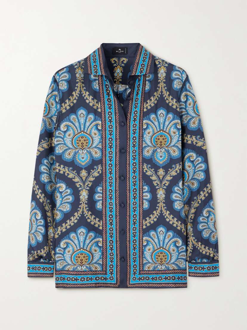 Etro Printed Silk-twill Shirt