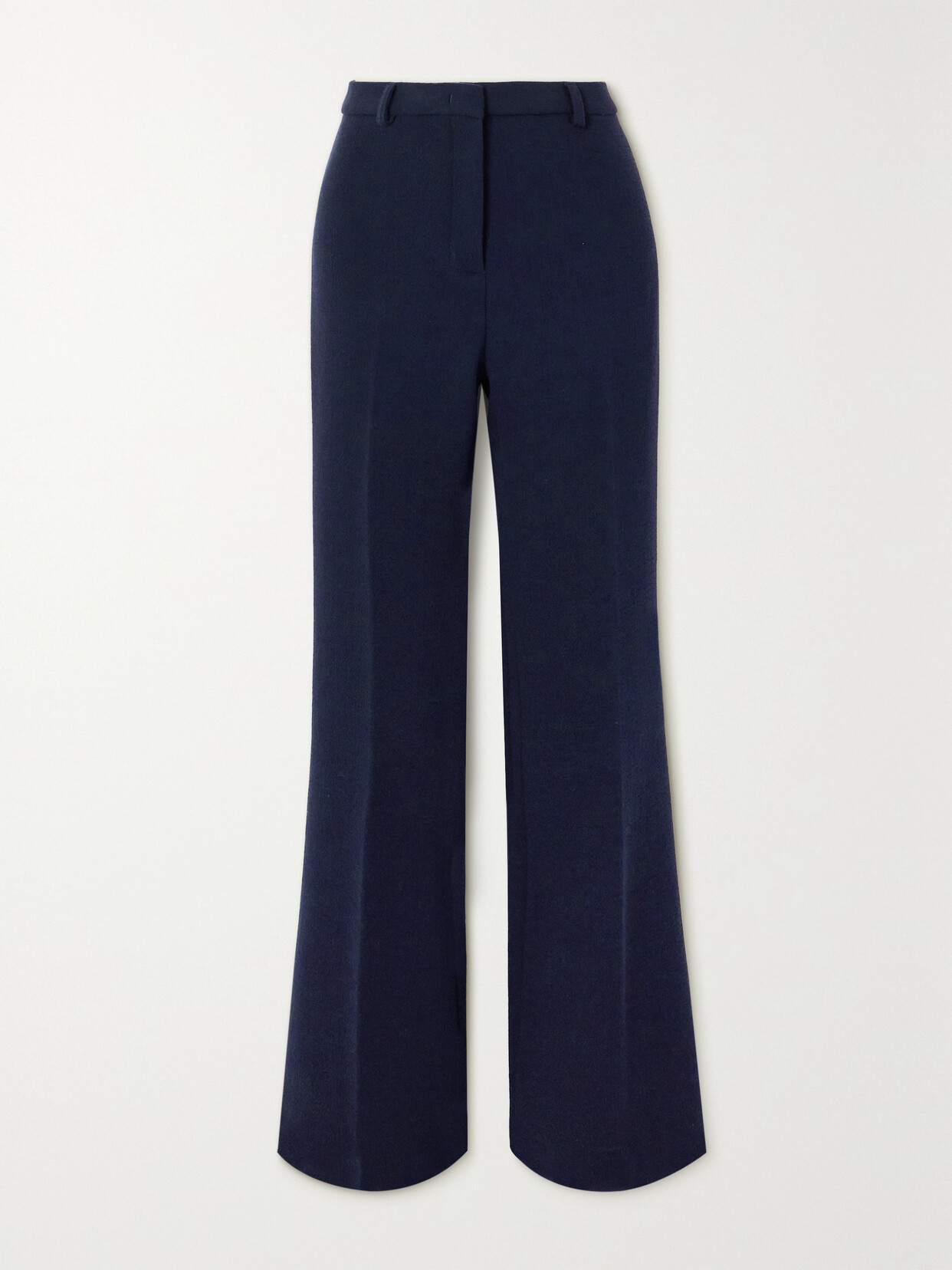 Etro - Wool-blend Crepe Wide-leg Pants - Blue