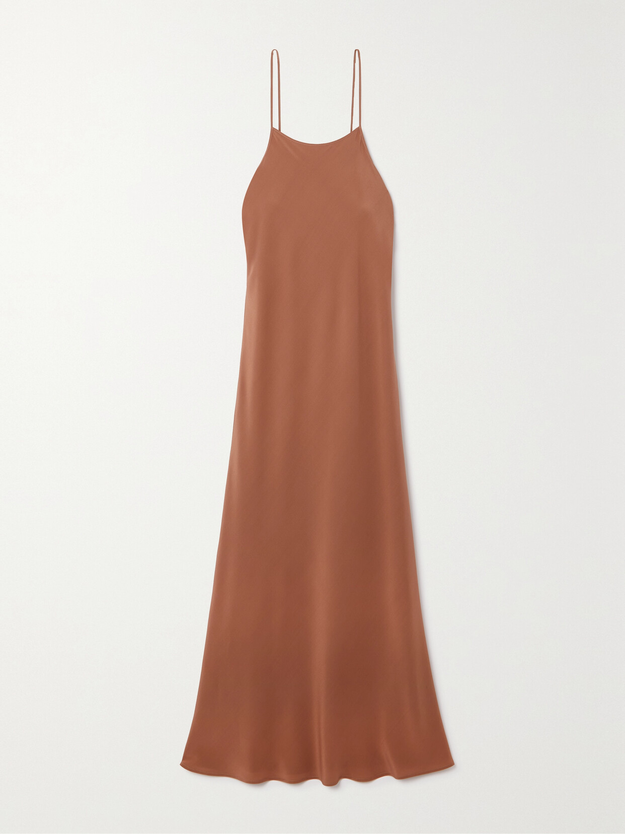 Chloé + Net Sustain Atelier Jolie Organic Silk Crepe De Chine Maxi Dress - Brown