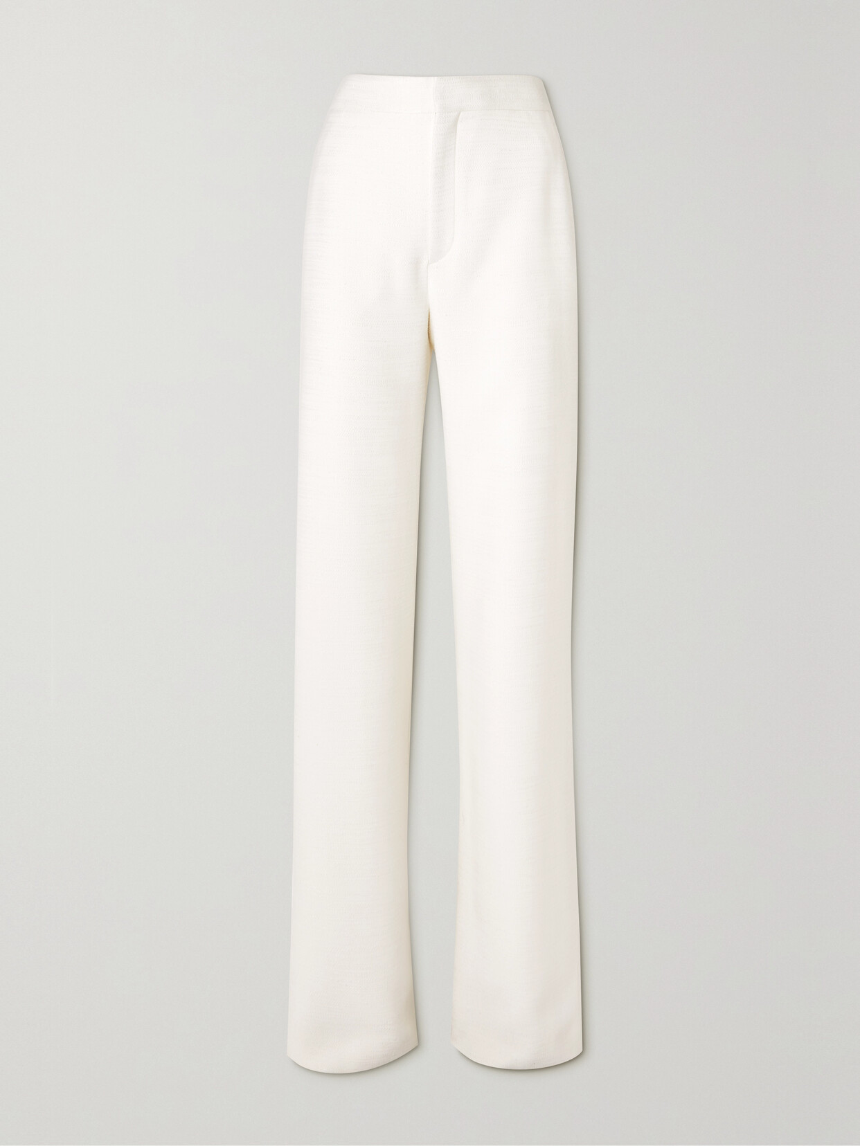 Shop Chloé + Atelier Jolie Silk Wide-leg Pants In White