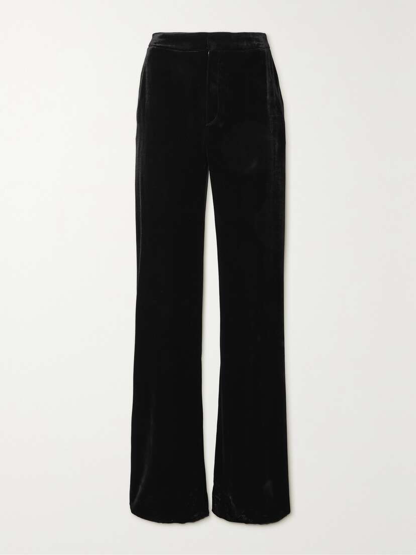 Chloé + Atelier Jolie Velvet Wide-leg Pants
