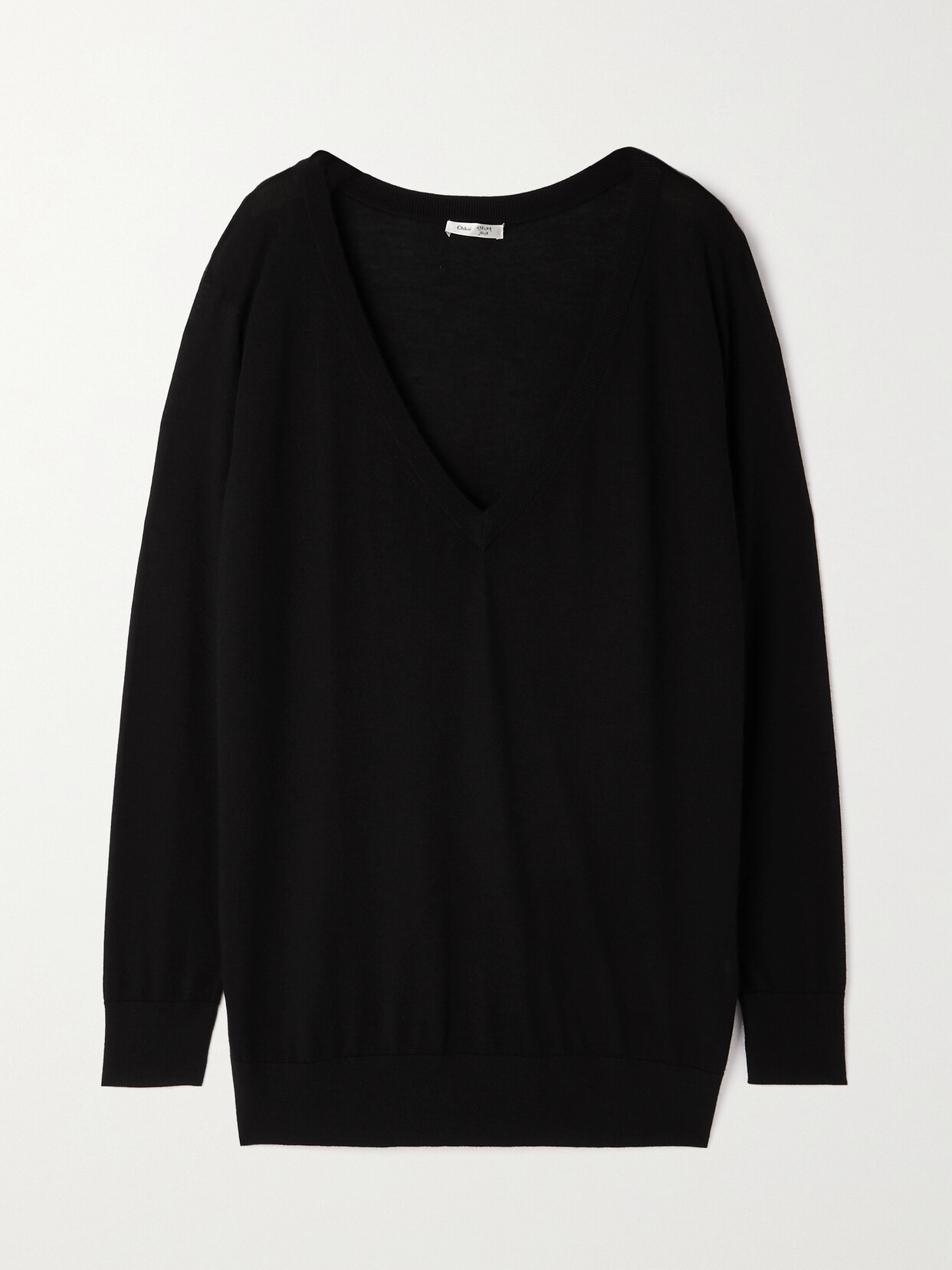 Chloé + Atelier Jolie Cashmere And Silk-blend Sweater - Black