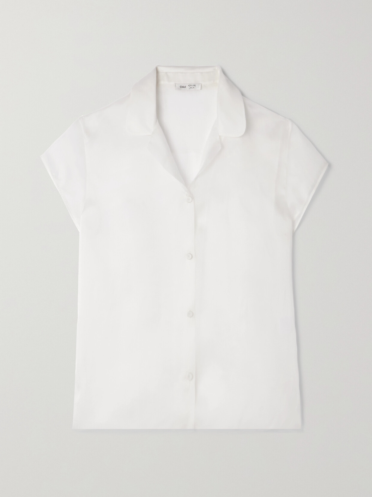 Chloé + Atelier Jolie Silk-organza Shirt - White