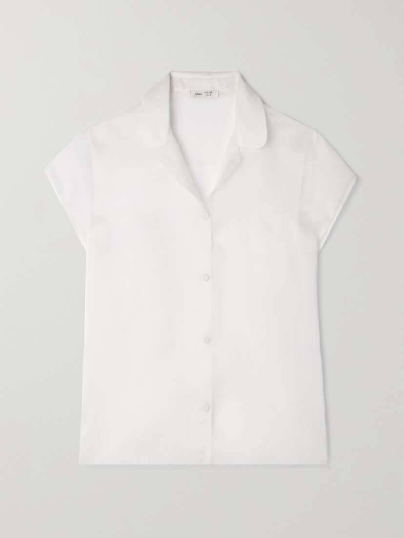 Chloé + Atelier Jolie Silk-organza Shirt