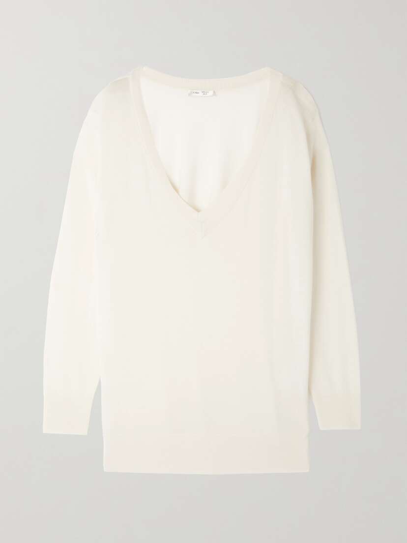 Chloé + Atelier Jolie Cashmere And Silk-blend Sweater - x large
