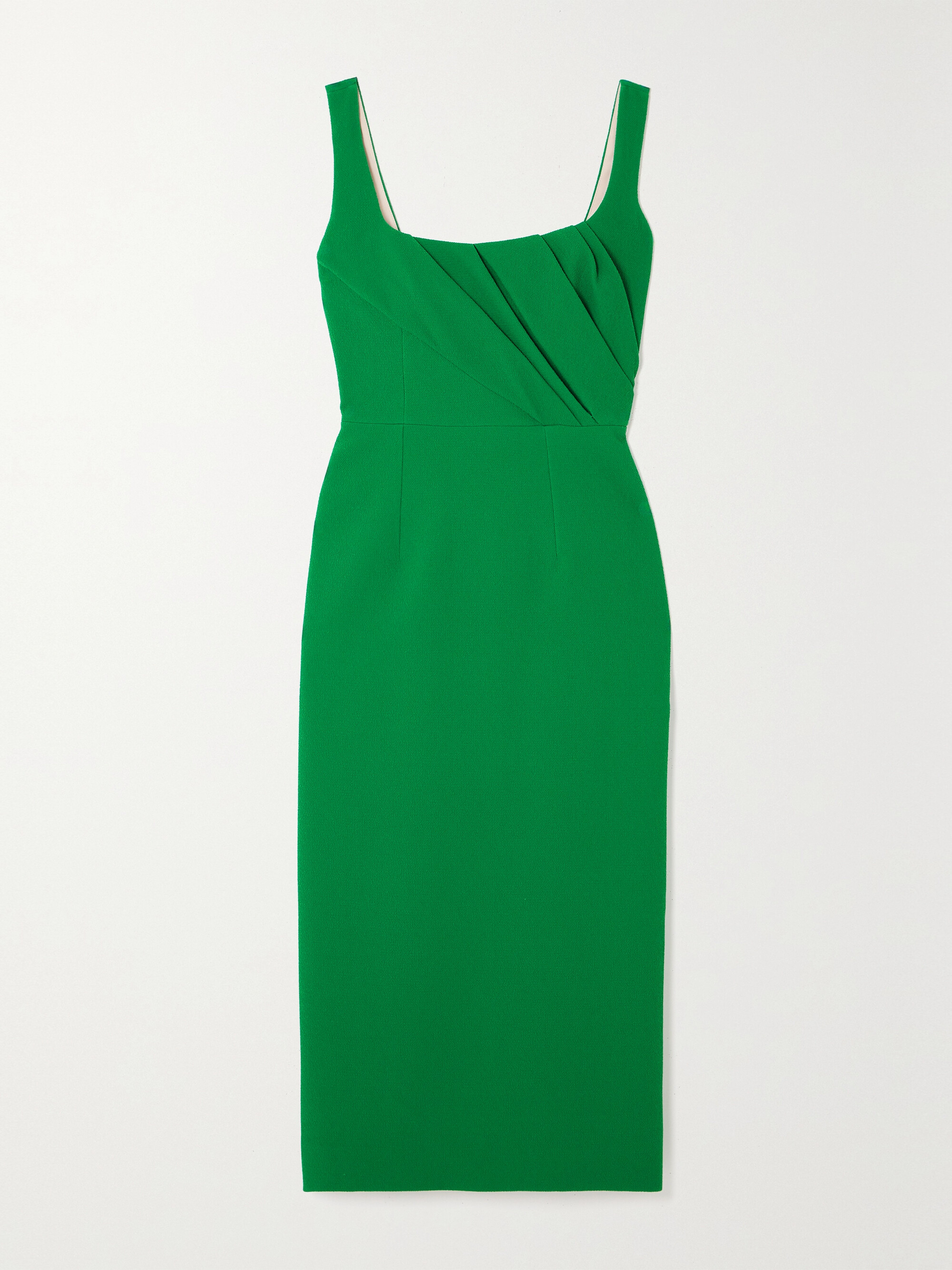 Emilia Wickstead Arina draped crepe midi dress thumbnail
