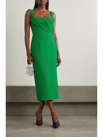 Emilia Wickstead Arina draped crepe midi dress