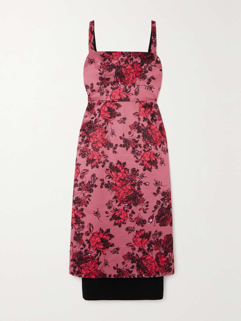 Emilia Wickstead Tiffany Layered Floral-print Faille Midi Dress