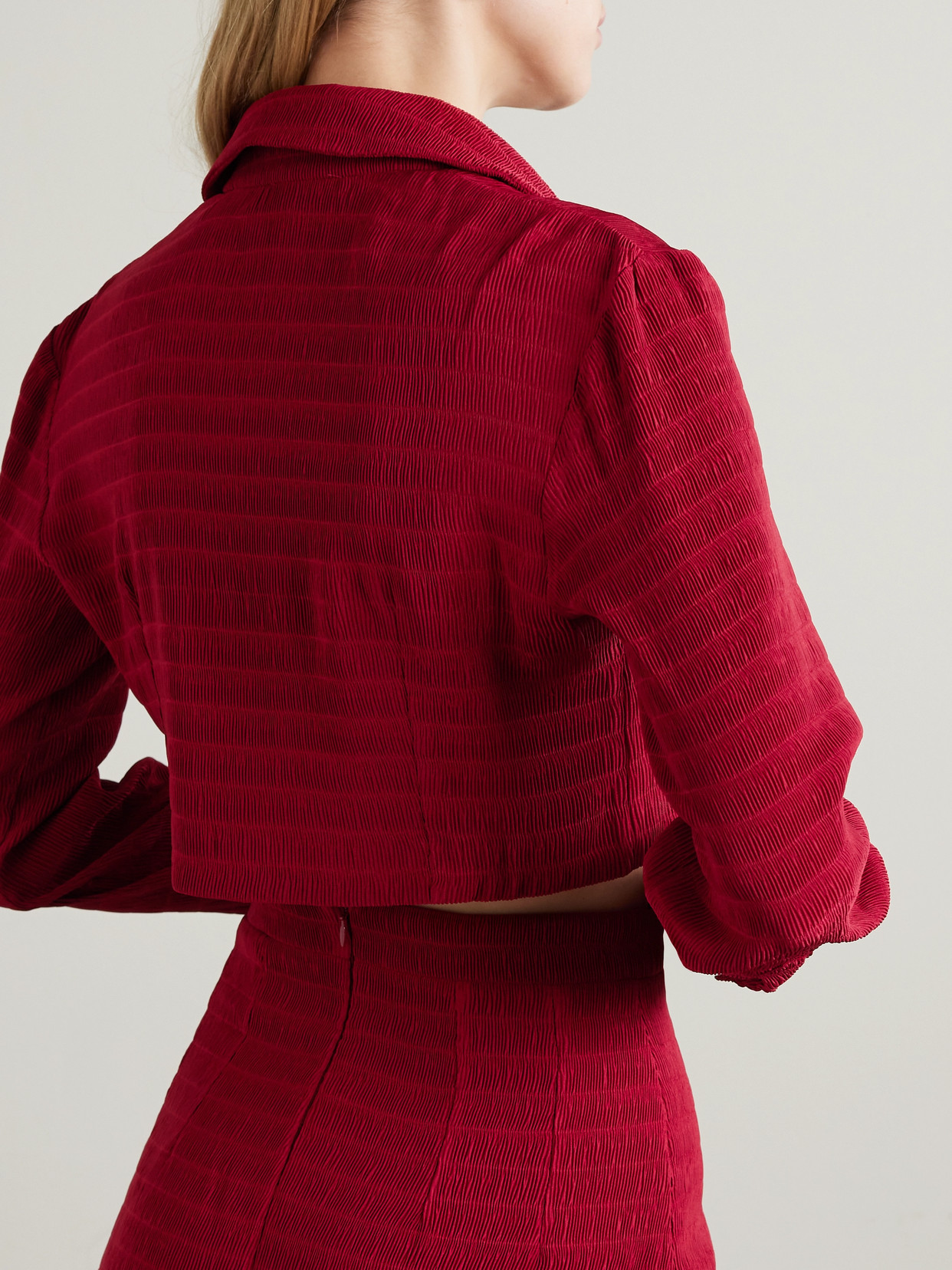 Raiden Cropped Smocked Jacket