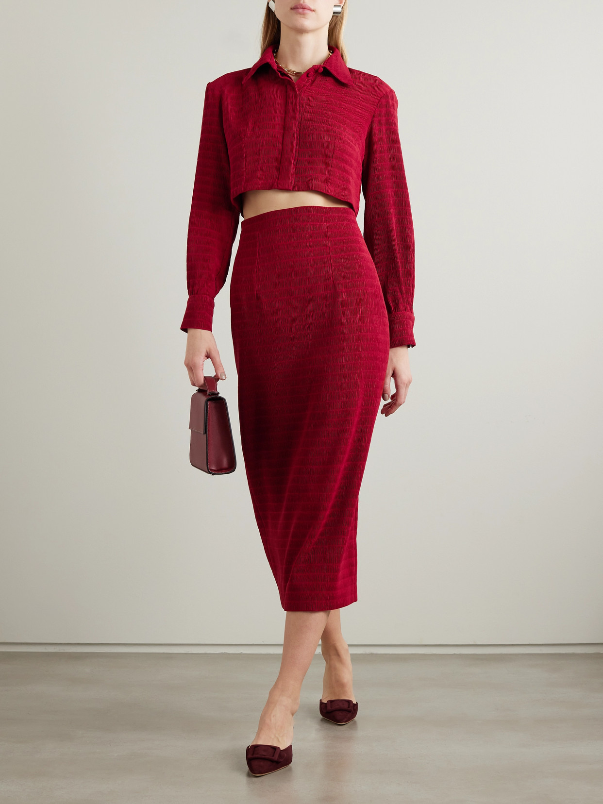 Raiden Cropped Smocked Jacket