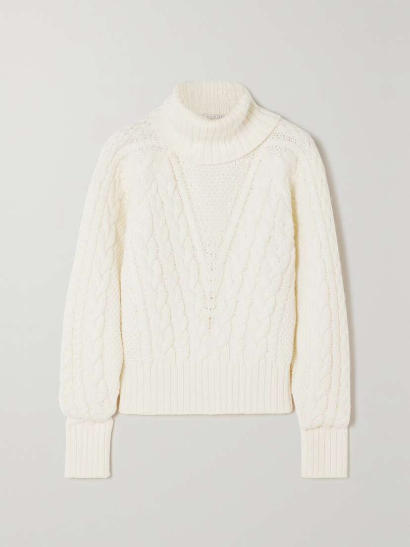 Emilia Wickstead Cable-knit Wool Turtleneck Sweater