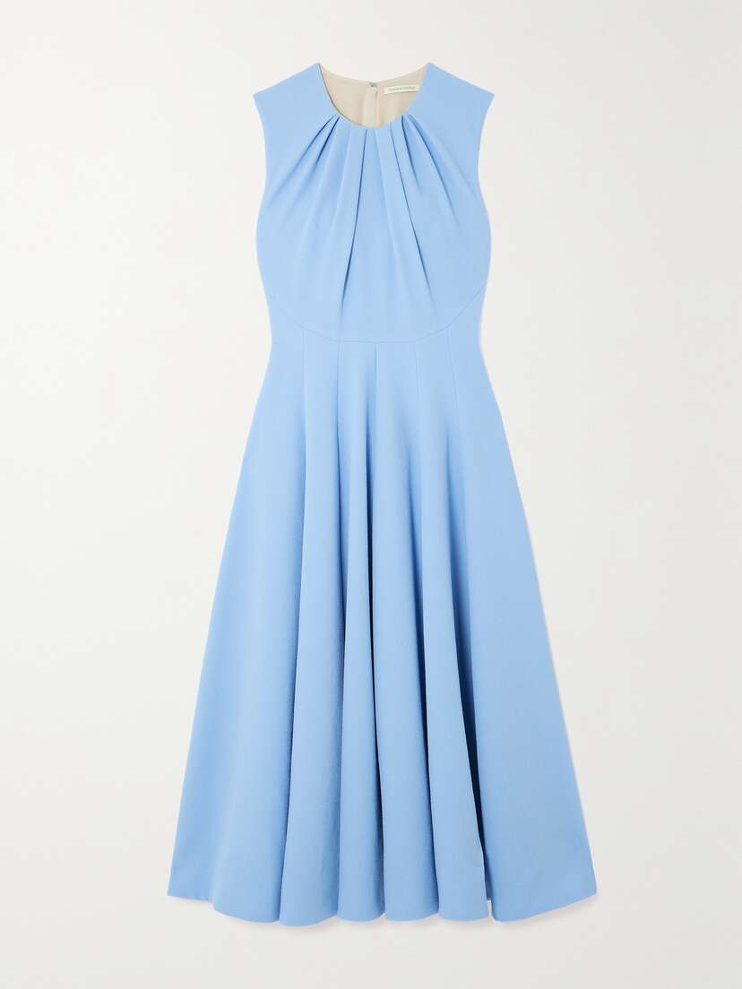 Emilia Wickstead Marlen Draped Crepe Midi Dress