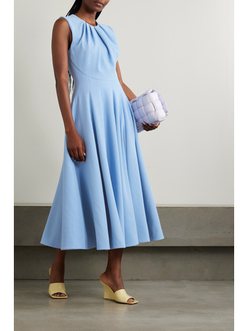 Emilia Wickstead Marlen draped crepe midi dress