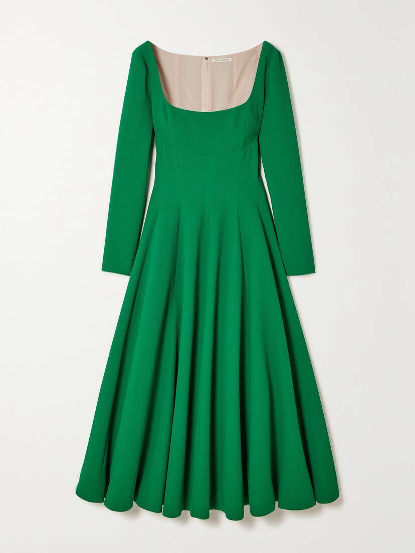 Emilia Wickstead Kylee Stretch-crepe Midi Dress - UK 18