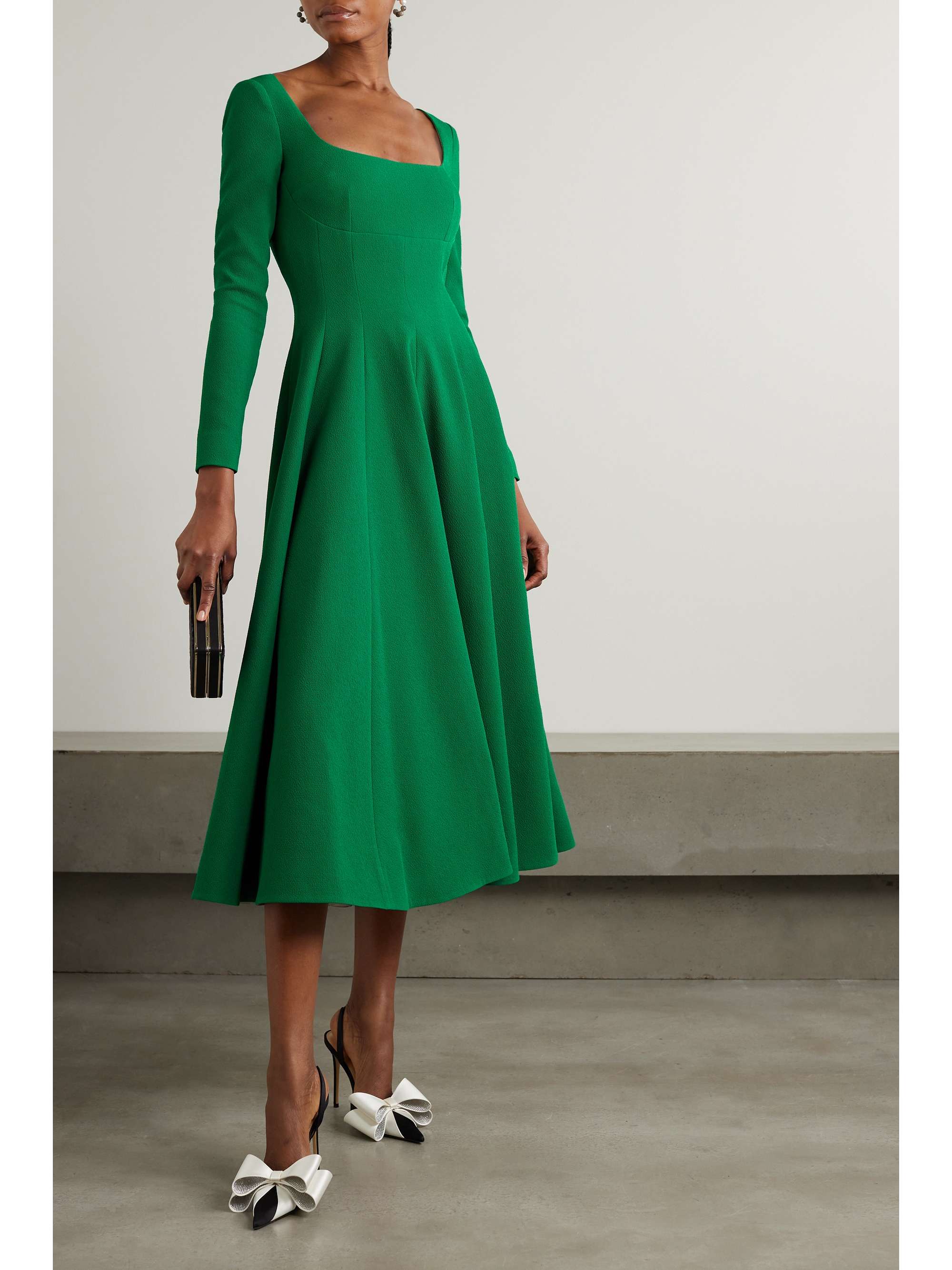 EMILIA WICKSTEAD Kylee stretch-crepe midi dress | NET-A-PORTER