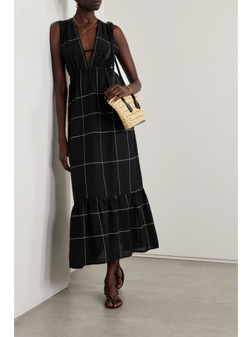 Lemlem + NET SUSTAIN Lelisa checked cotton-blend maxi dress