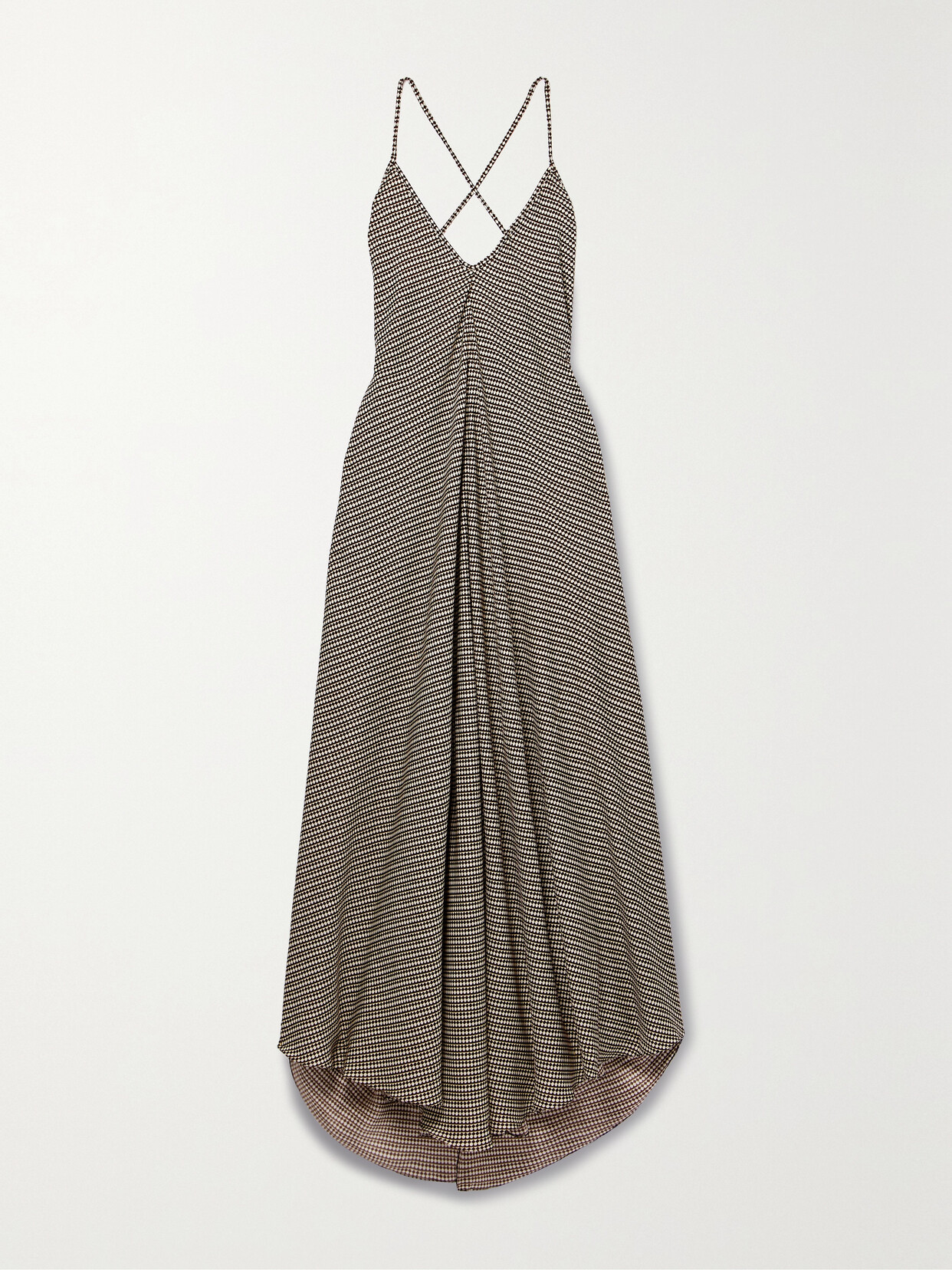 lemlem - + Net Sustain Aluna Printed Asymmetric Charmeuse Maxi Dress - Brown