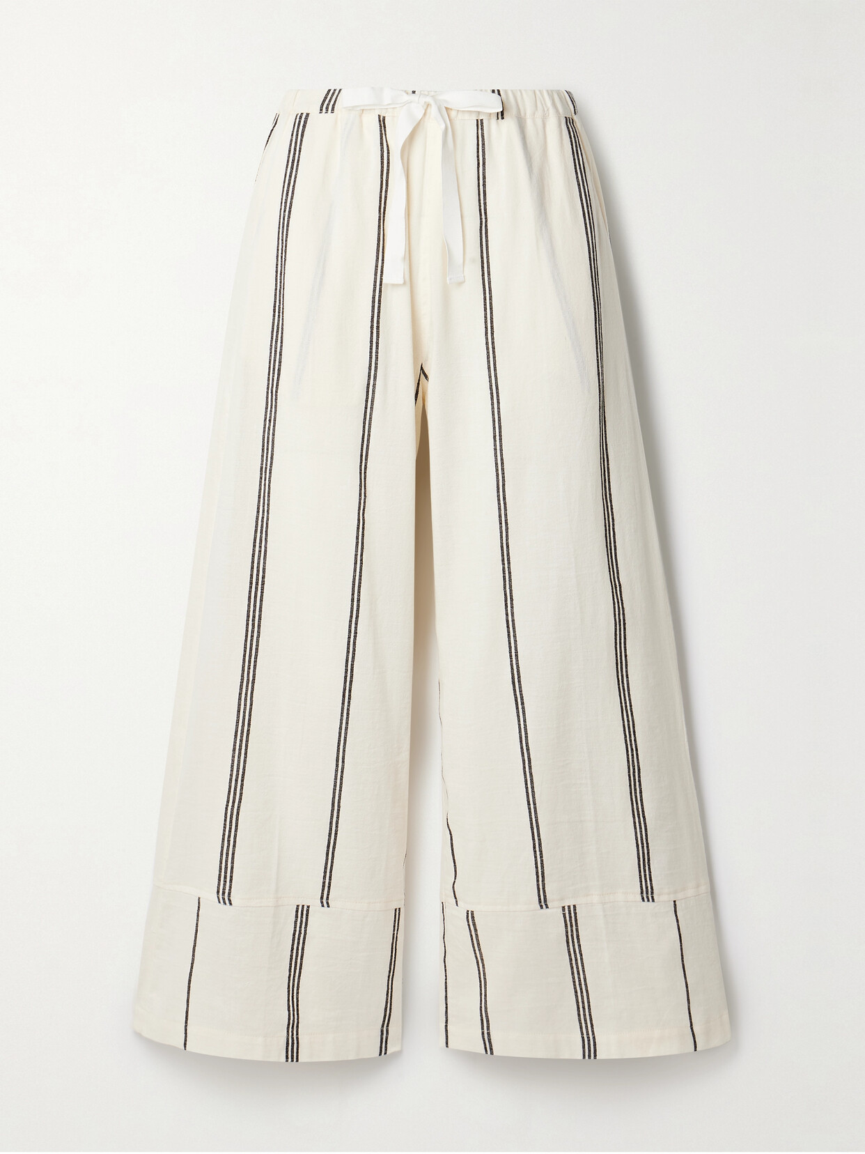 lemlem - + Net Sustain Desta Striped Cotton-blend Straight-leg Pants - Cream