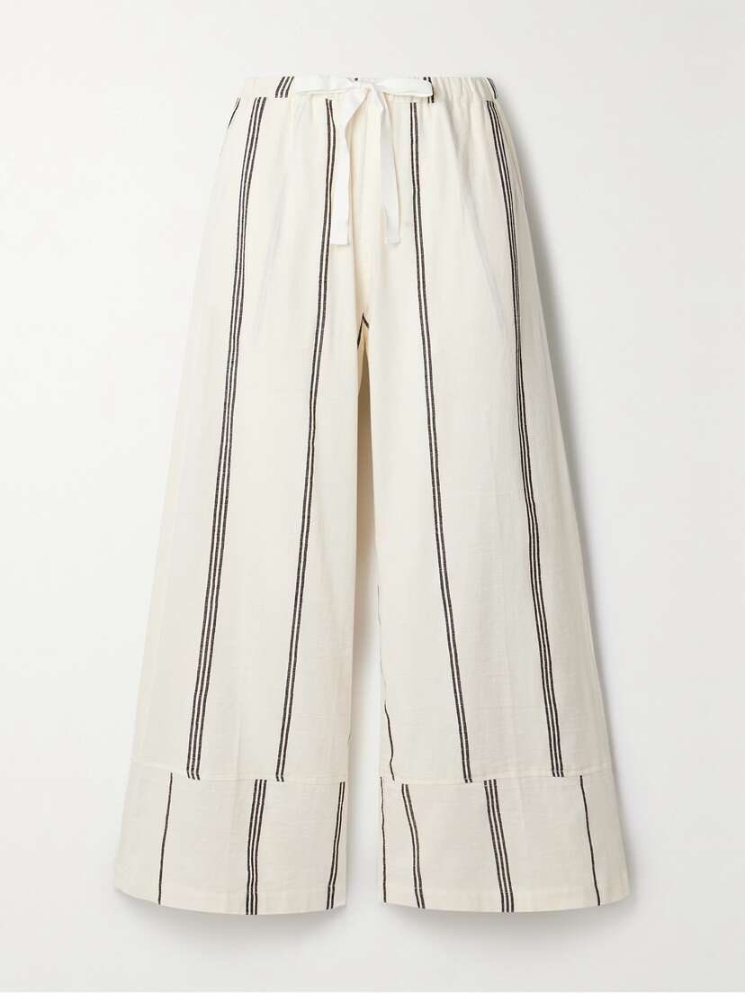lemlem + Net Sustain Desta Striped Cotton-blend Straight-leg Pants