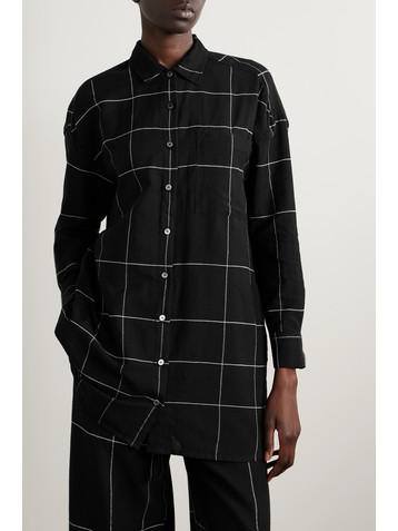 Lemlem + NET SUSTAIN Mariam checked cotton-blend shirt