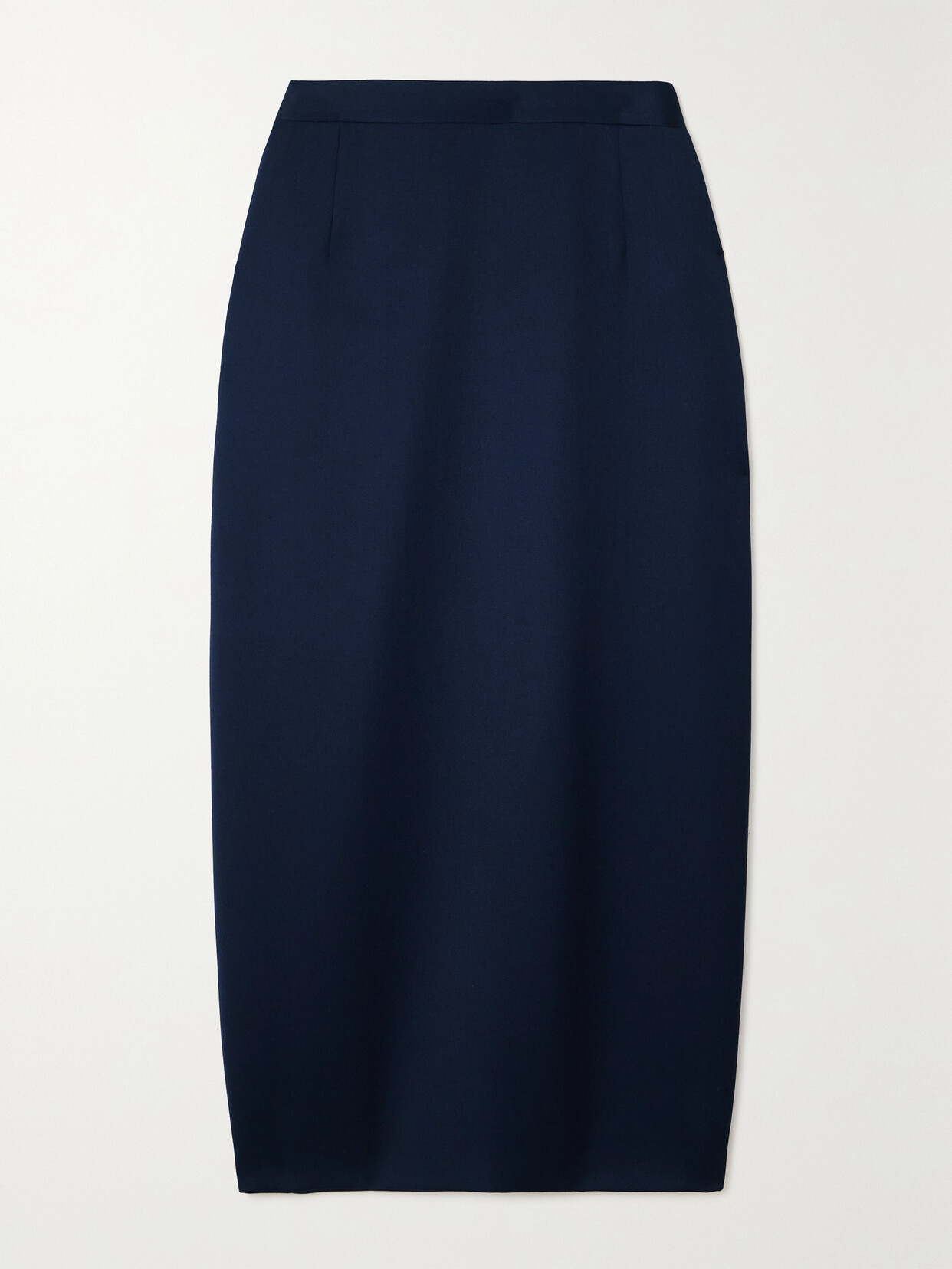 Alessandra Rich Wool-crepe Midi Skirt - Blue