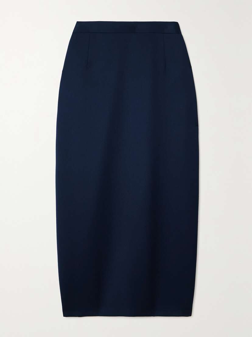 Alessandra Rich Wool-crepe Midi Skirt