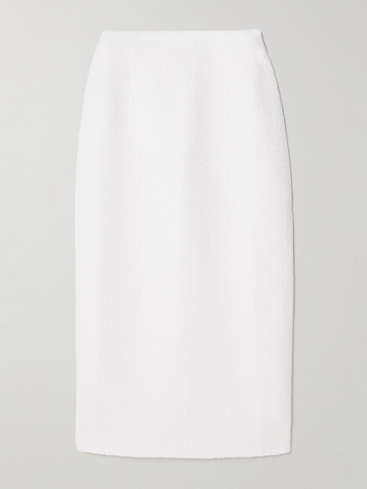 Alessandra Rich - Bouclé-tweed Midi Skirt - White