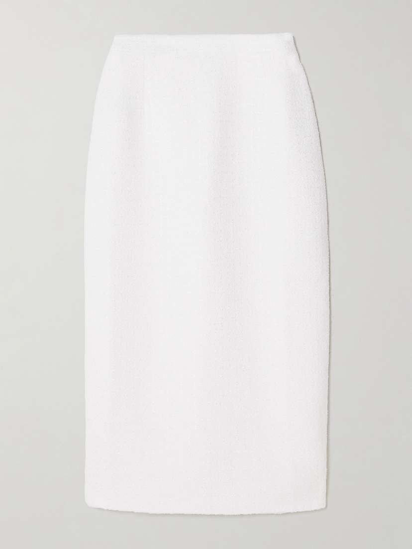 Alessandra Rich Bouclé-tweed Midi Skirt