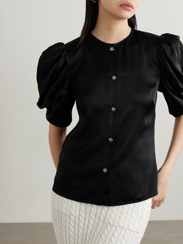 Alessandra Rich Envers satin blouse