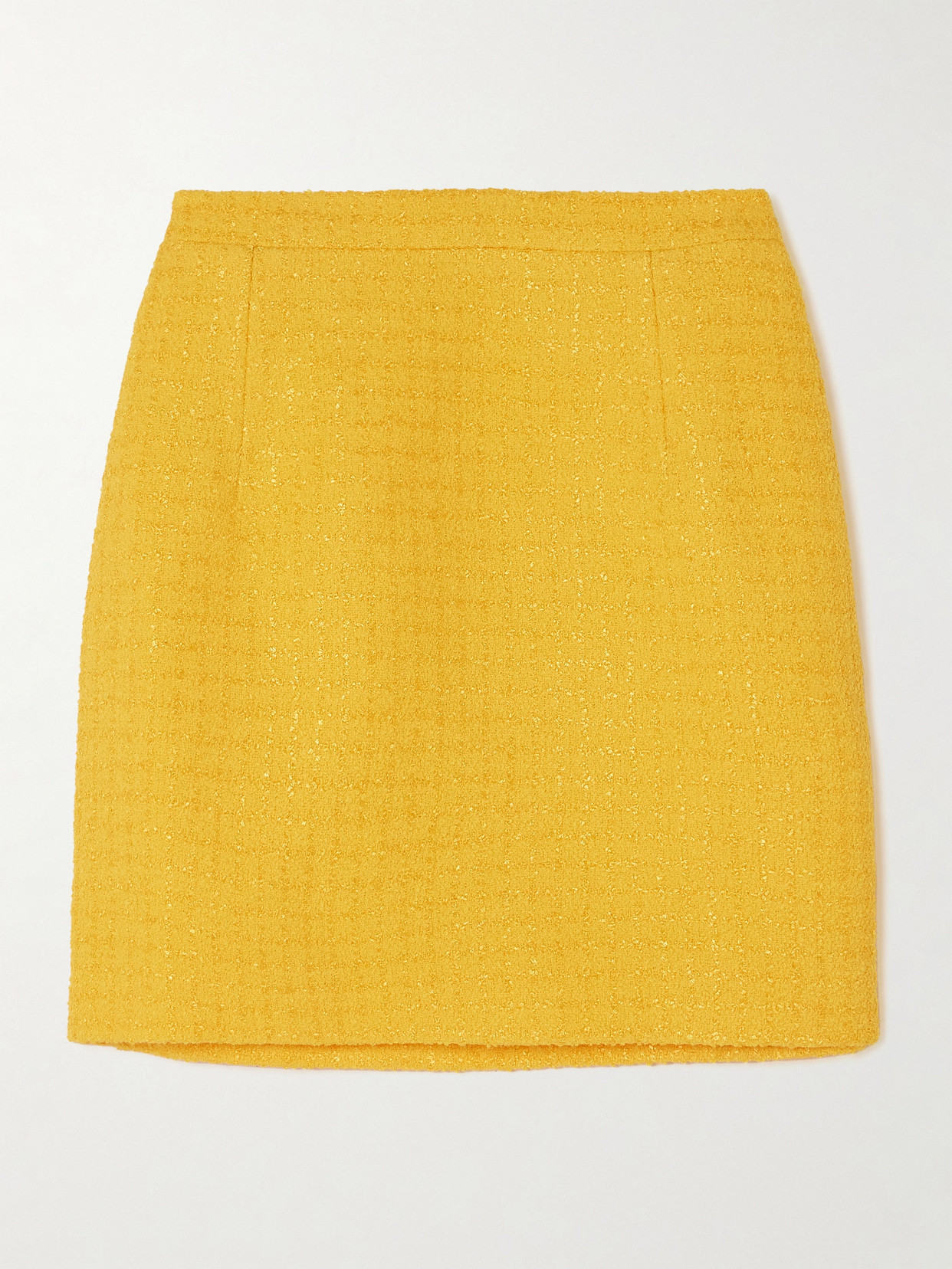 Alessandra Rich - Bouclé-tweed Mini Skirt - Yellow