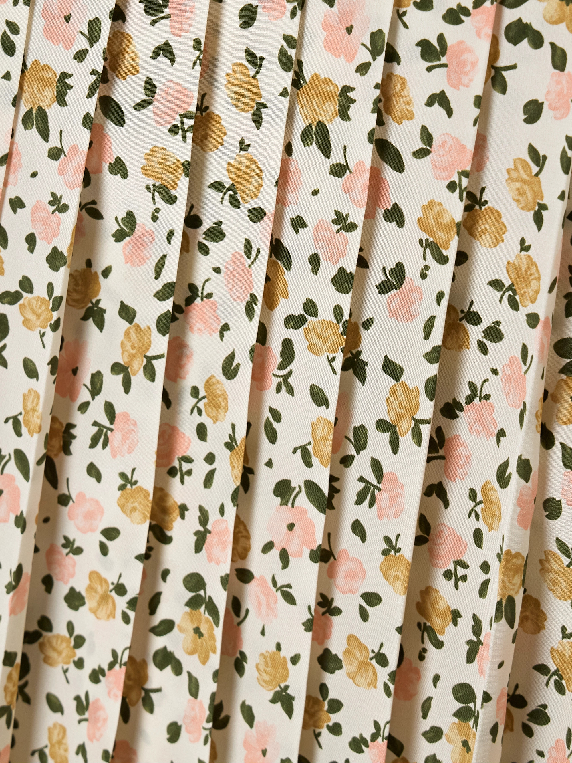 Alessandra Rich Pleated floral-print silk-crepe midi skirt thumbnail