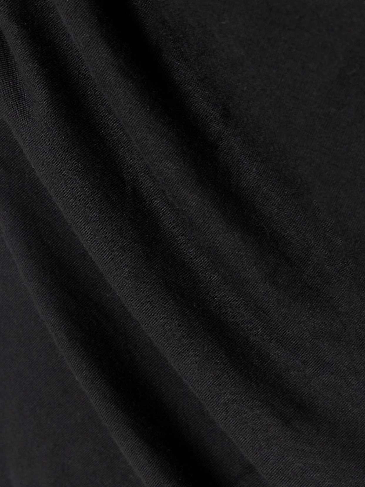 Rick Owens Edfu One-sleeve Draped Asymmetric Cutout Cotton-jersey Gown In Black