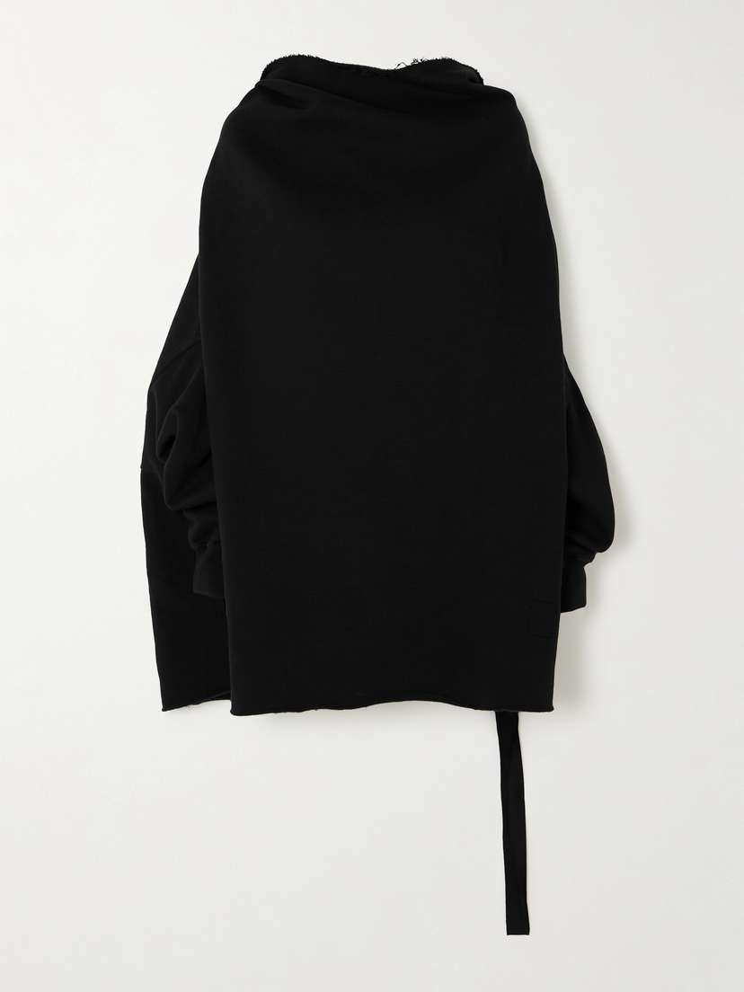 Rick Owens Shroud Asymmetric Organic Cotton-jersey Sweatshirt