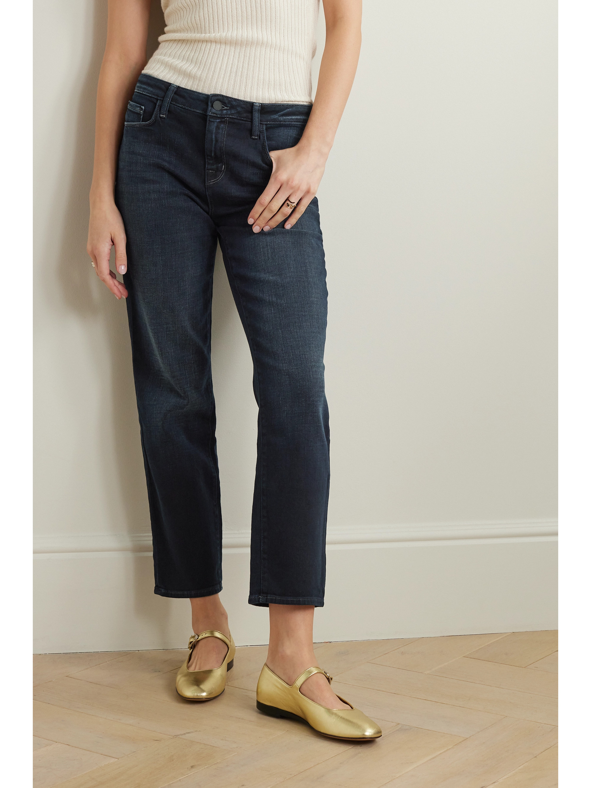 L'AGENCE Marjorie cropped mid-rise straight-leg jeans