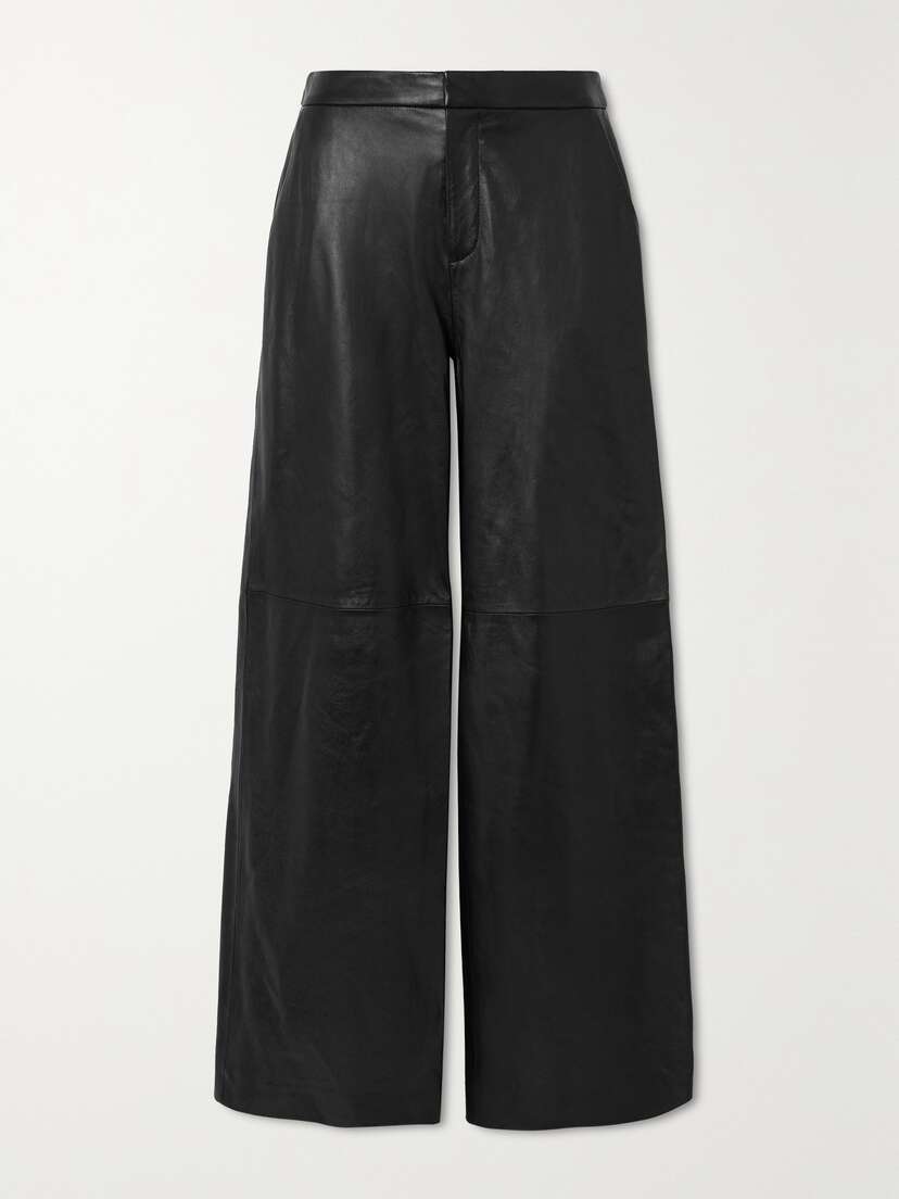 L'Agence Livvy Leather Wide-leg Pants