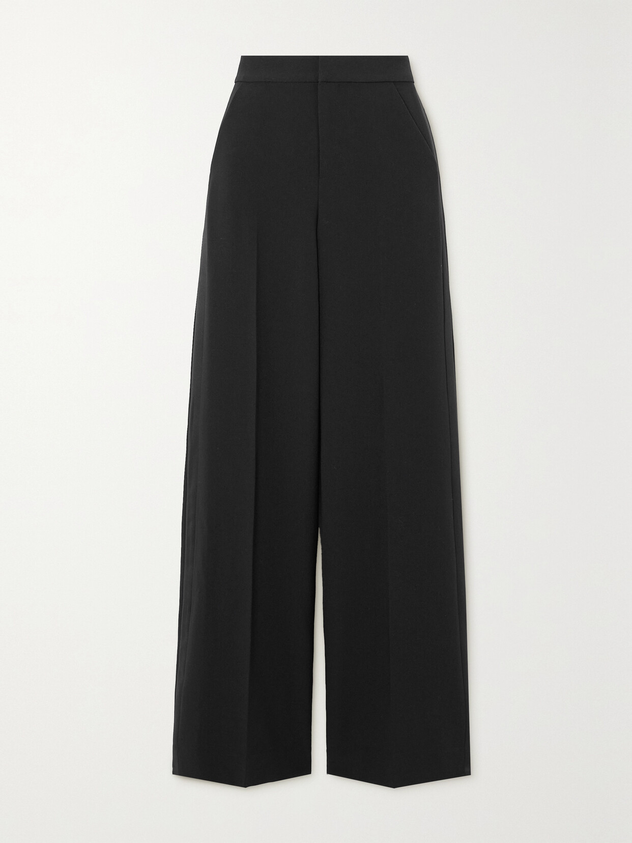 Shop L Agence Livvy Stretch-crepe Wide-leg Pants In Black