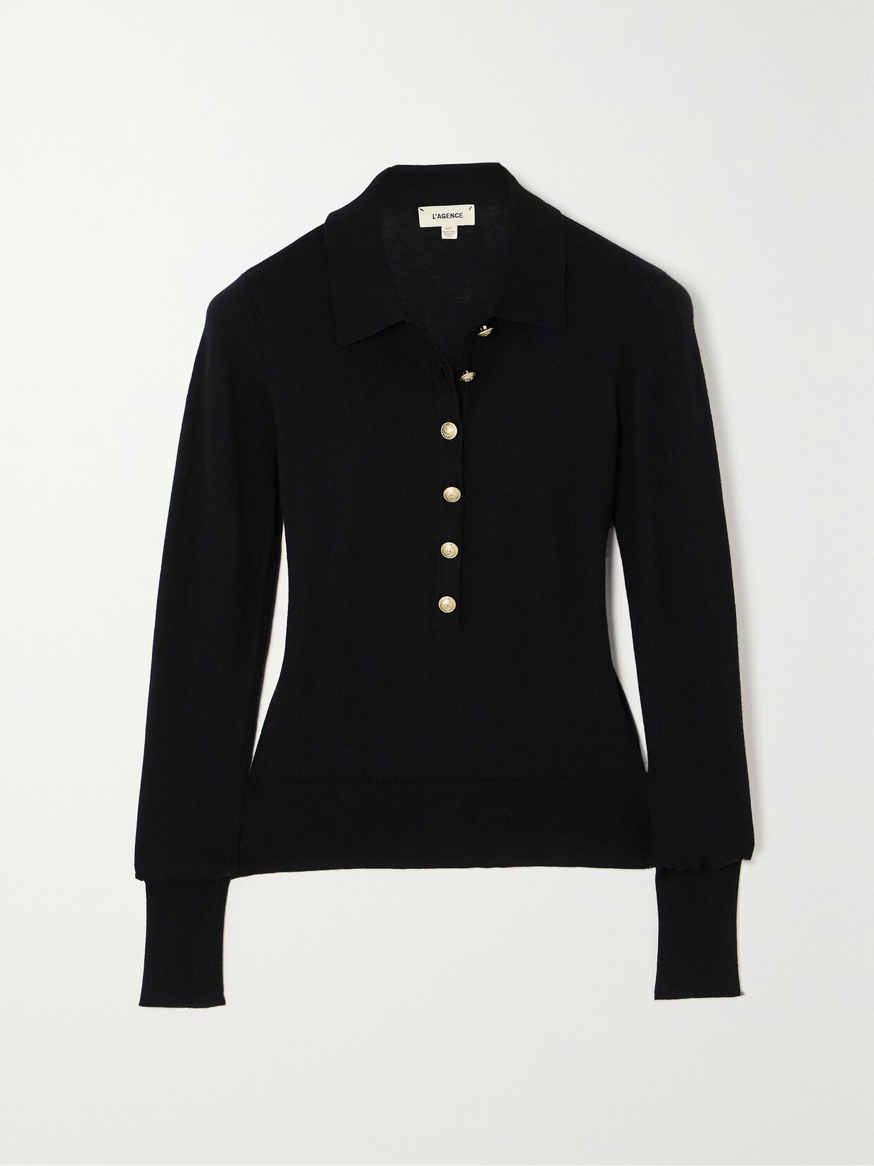 L Agence Sterling Cotton-blend Jumper In Black