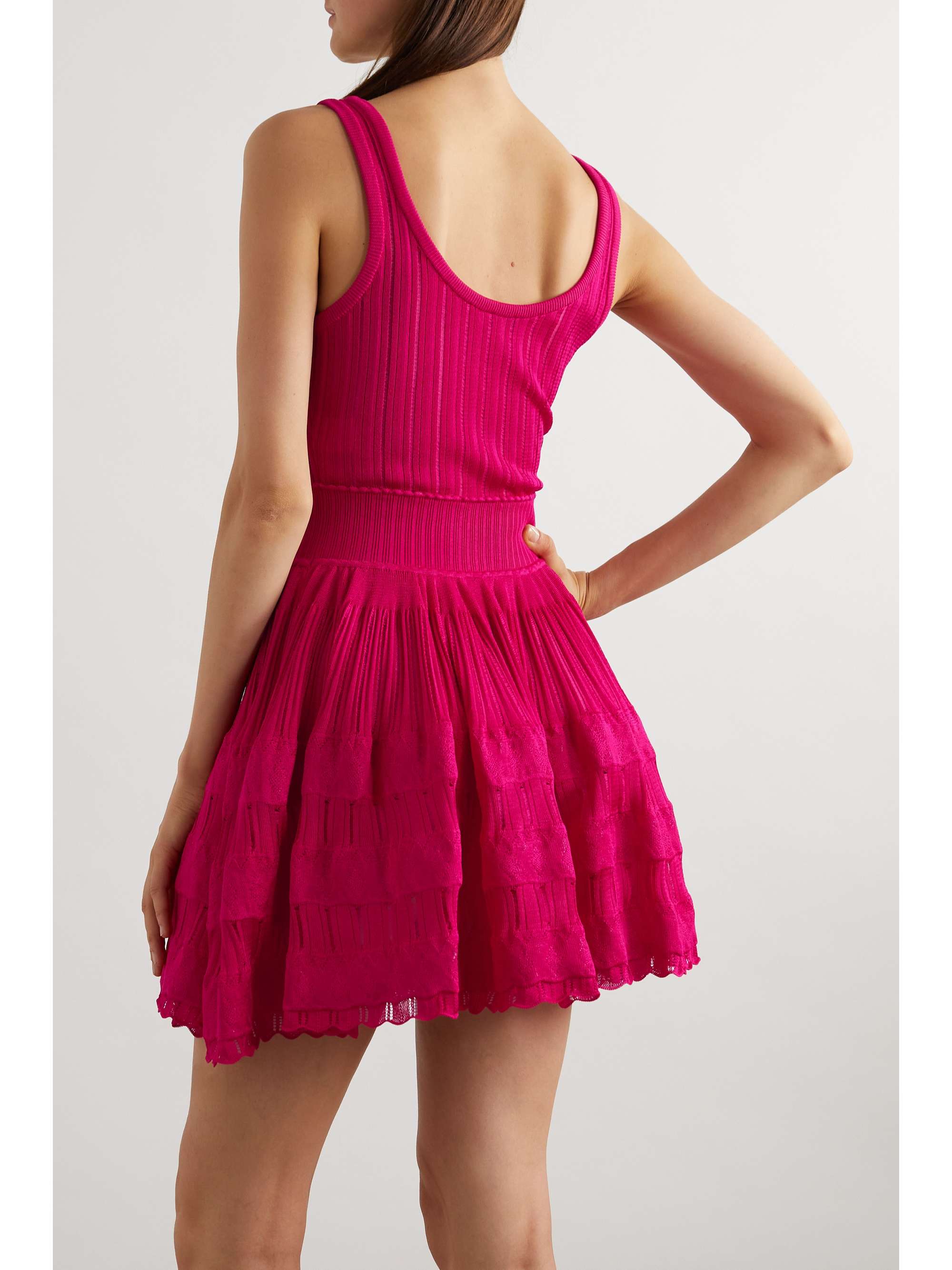 ALAÏA Archetypes ribbed pointelle-knit mini dress