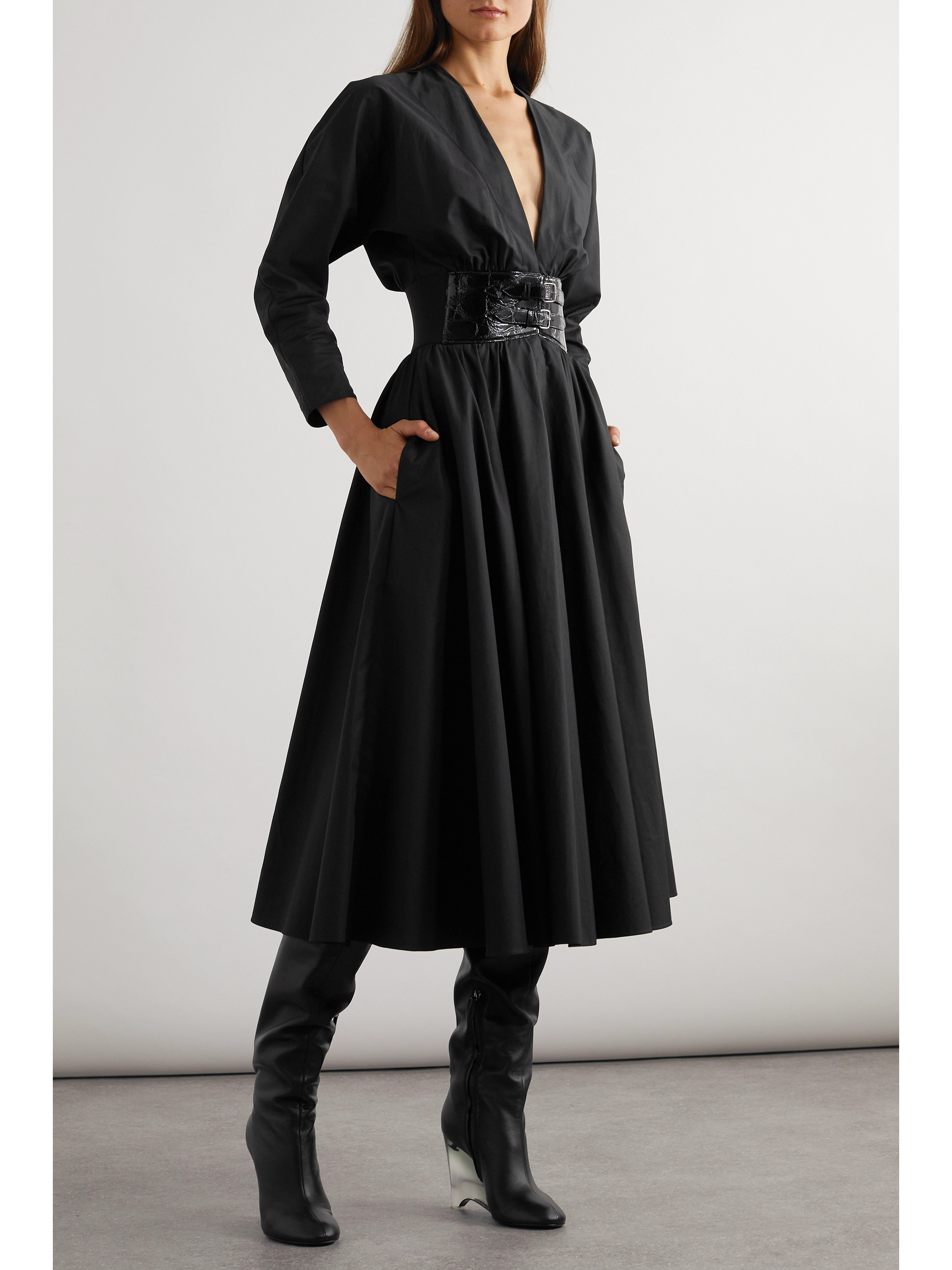 Alaïa Archetypes belted cotton midi dress