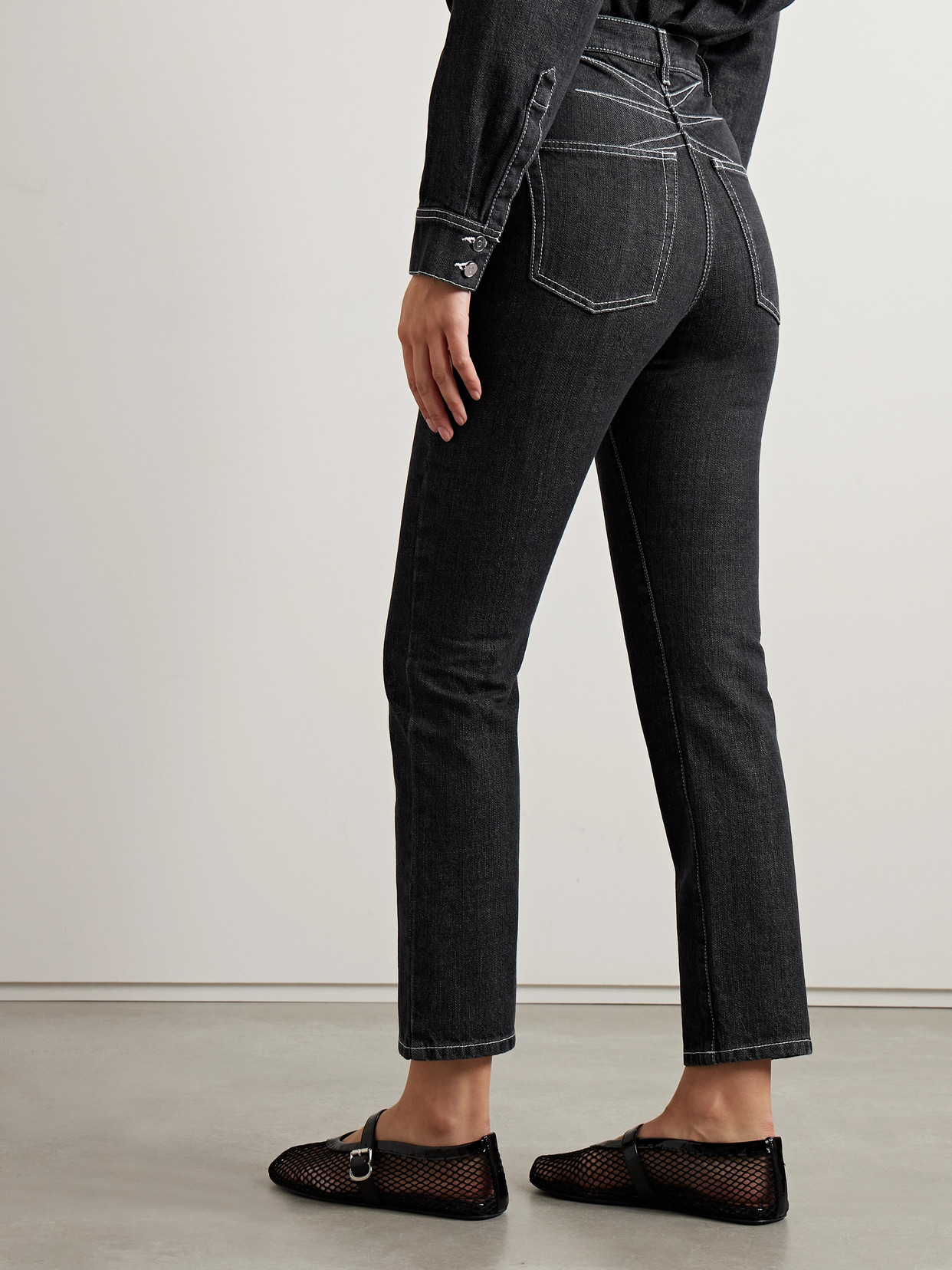 Alaïa - Archetypes High-Rise Slim-Leg Jeans