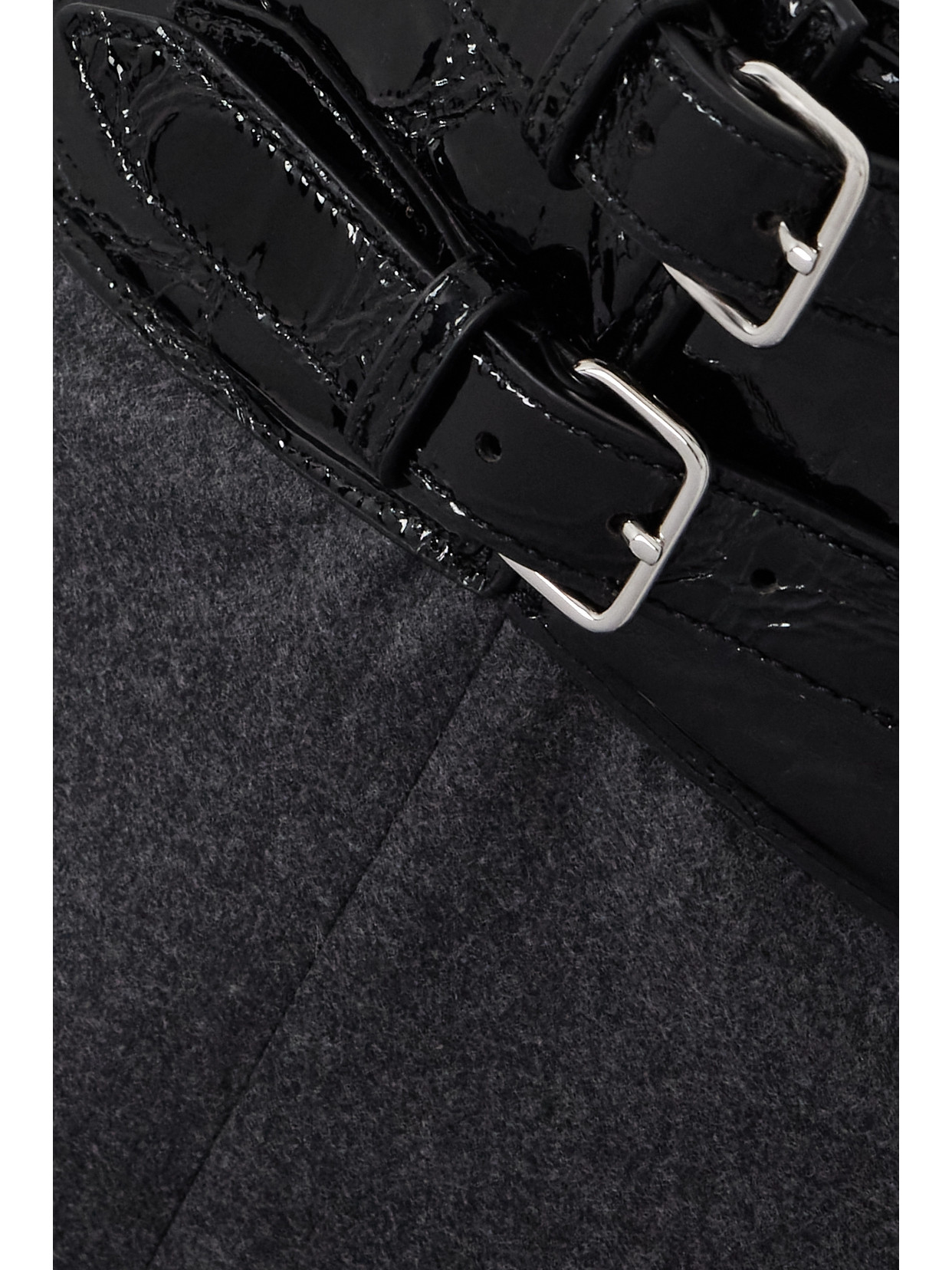 Alaïa Archetypes Belted Wool-flannel Wide-leg Pants In Gray