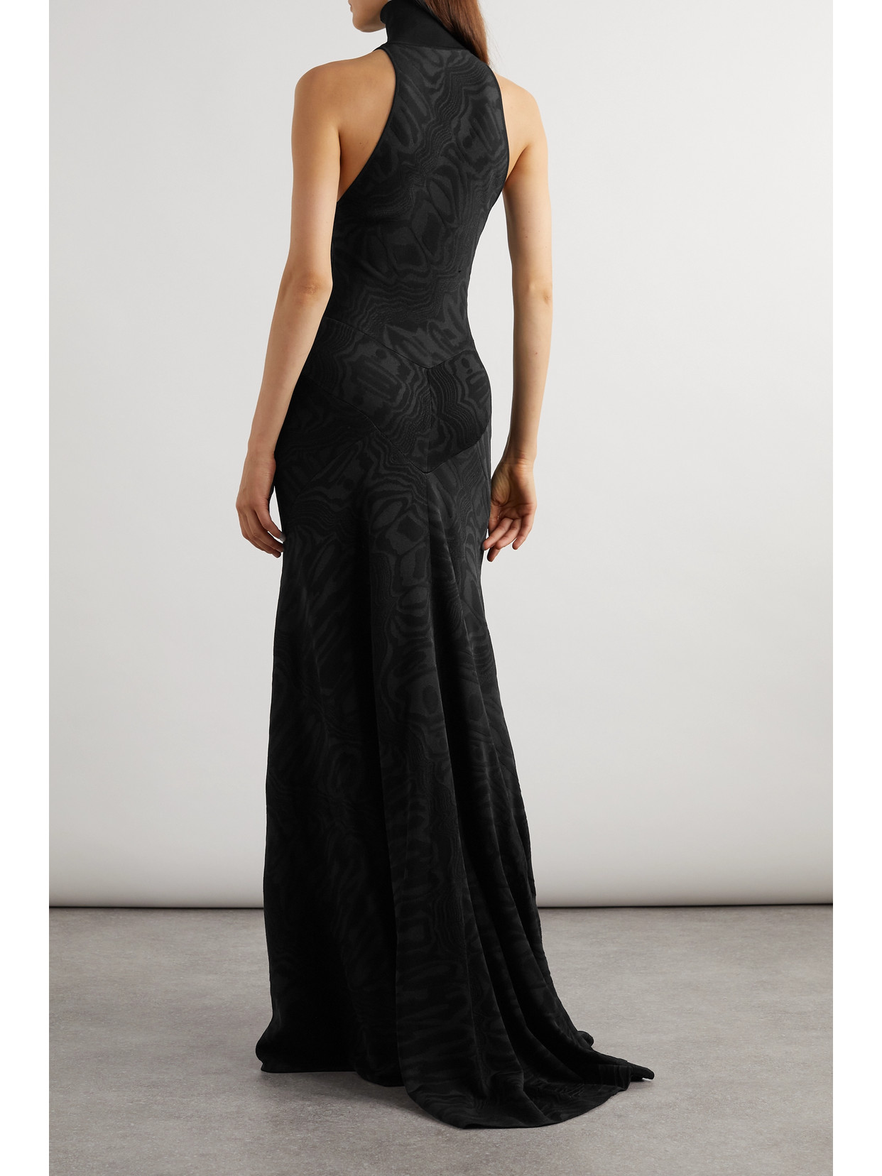 Alaïa Archetypes Jacquard-knit Gown In Black
