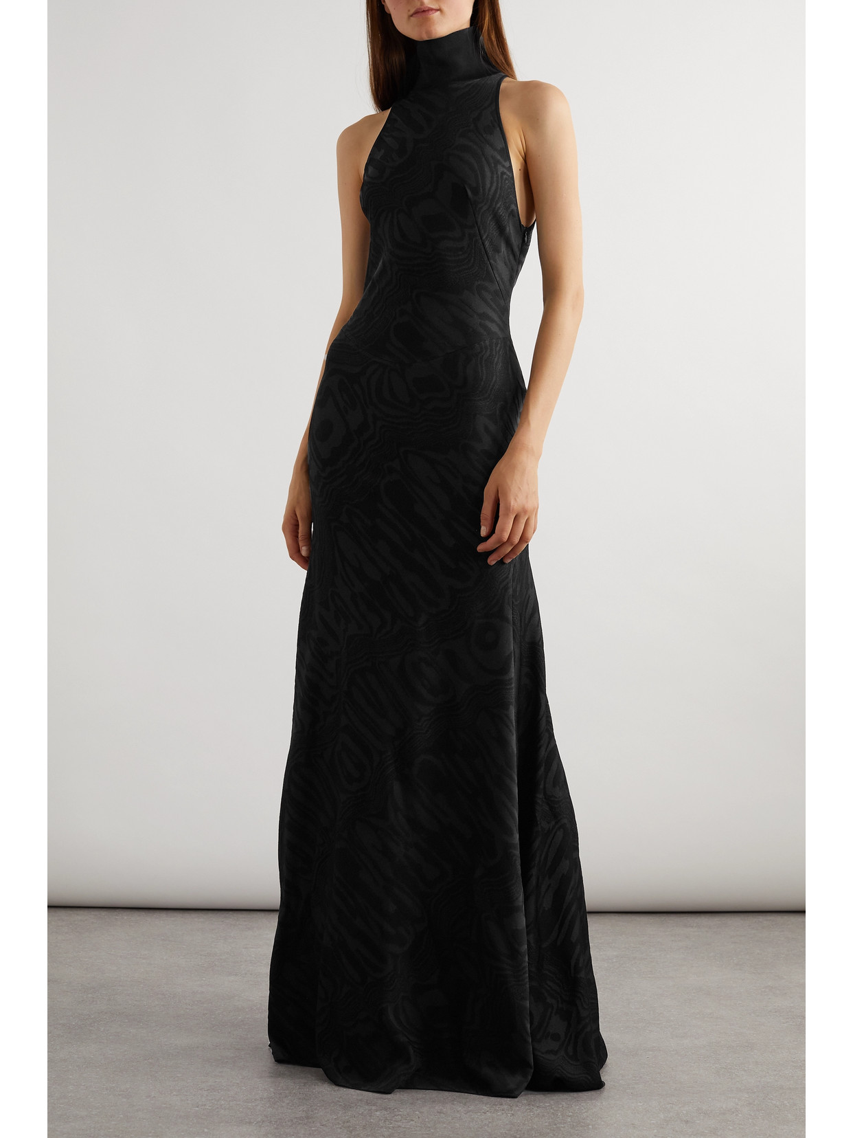 Alaïa Archetypes Jacquard-knit Gown In Black