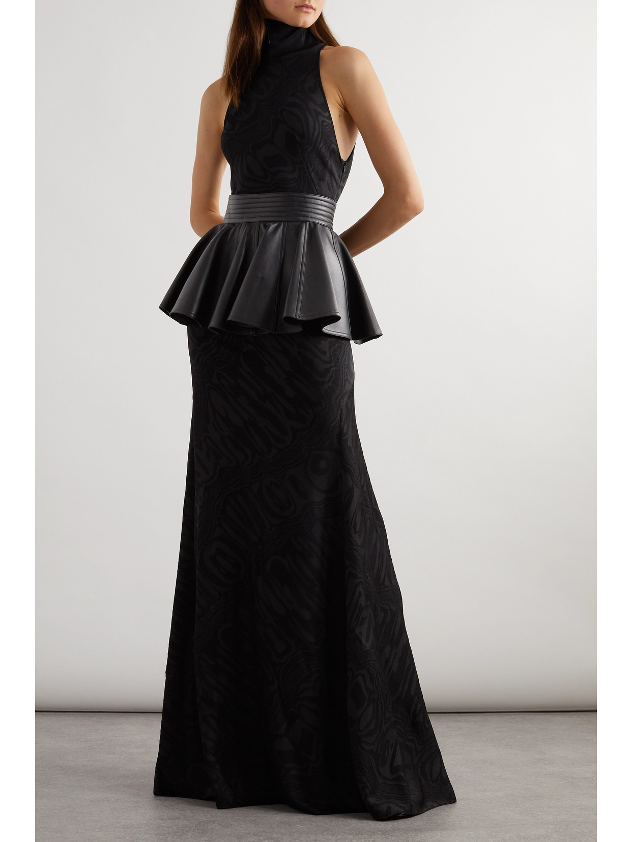 Alaïa Archetypes Jacquard-knit Gown In Black