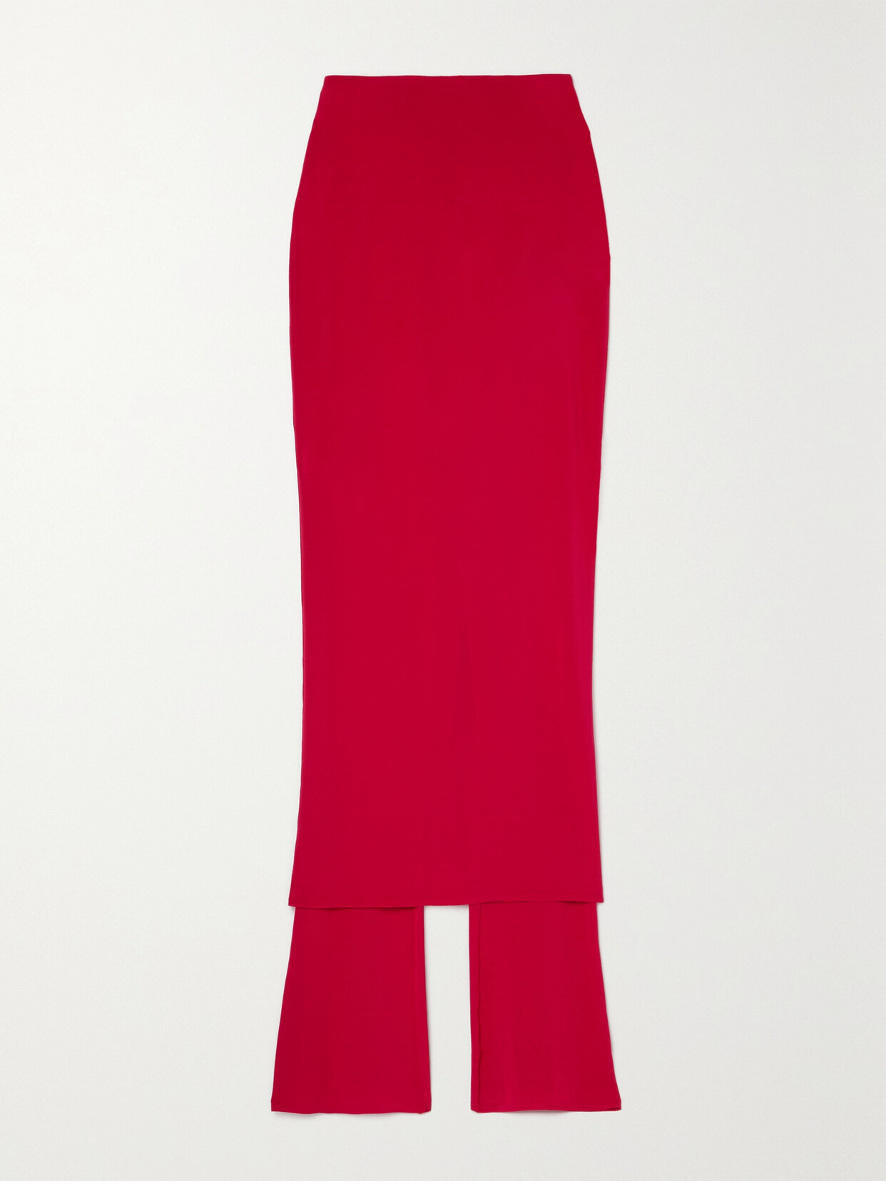 Alaïa Archetypes Layered Stretch-crepe Skinny Pants In Pink
