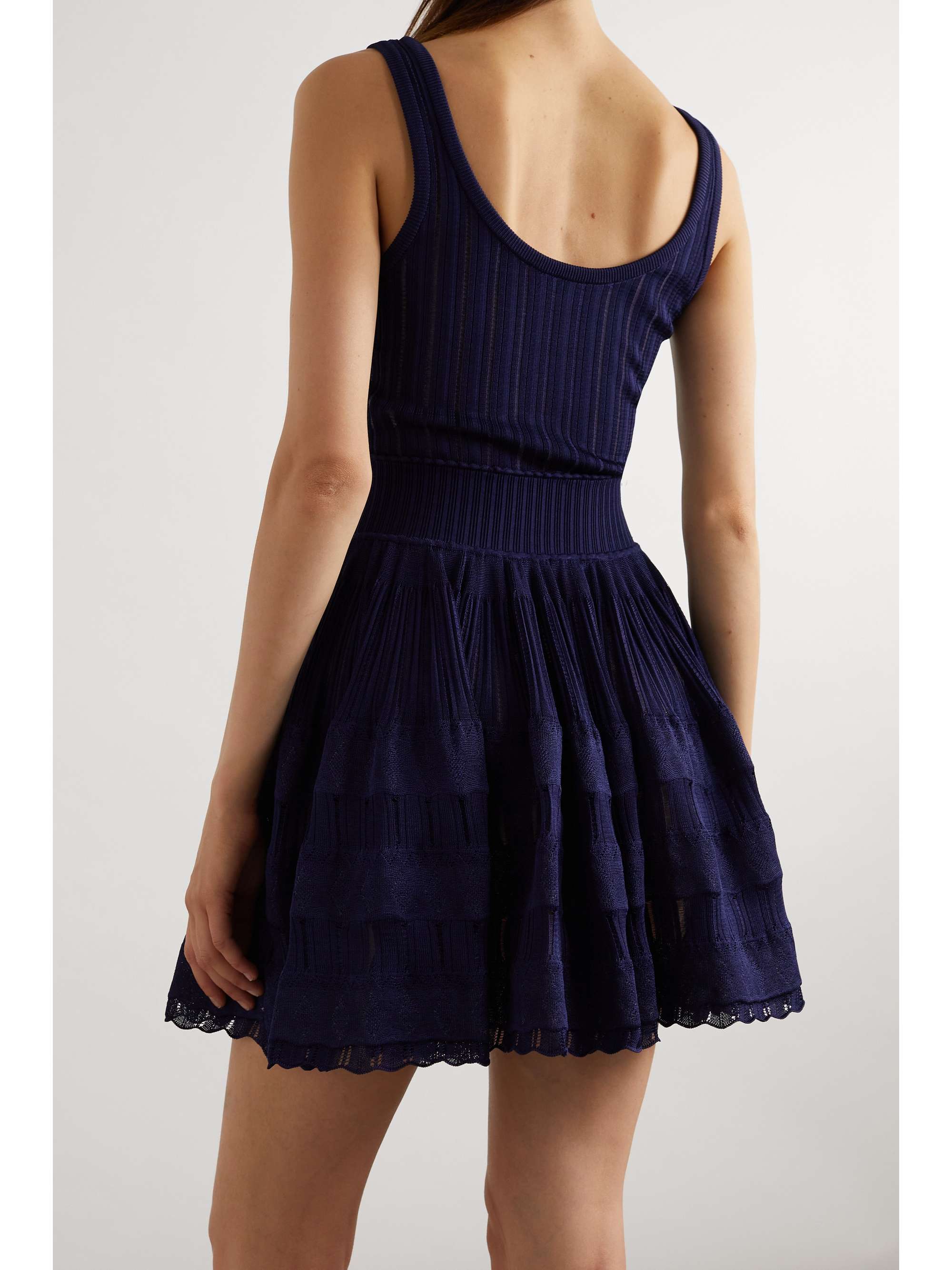 ALAÏA Archetypes ribbed pointelle-knit mini dress